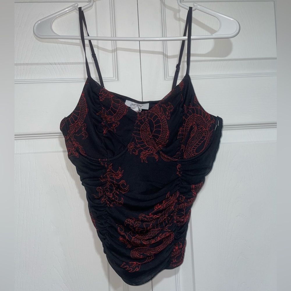 Princess Polly Just Polly Mesh Dragon Cami Tank Top Size L